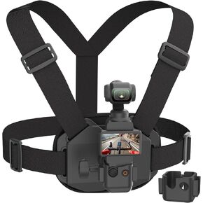 Chest Mount for Osmo Pocket 3 with Expansion Adapter, Chest Strap Harness for GoPro/DJI Osmo Action/Insta360, Soft Pad Protection Comfortable Wearing Body Mounts Accessories for Action Camera