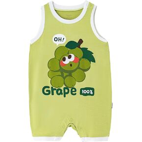 Baby Boy Girls Rompers Toddlers Sleeveless Jumpsuits Infant Cute Pattern Outfits Snap Onepiece Unisex Romper