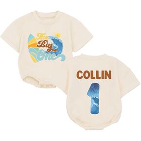 Personalized O Fishally One First Birthday Baby Romper, Ofishally One Birthday, Baby Boy Fishing Romper