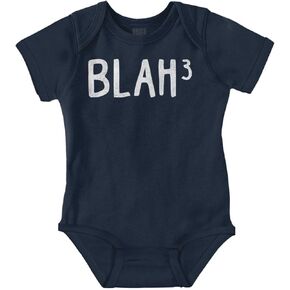 Brisco Brands Funny Blah Cubed Snark Math Joke Baby Romper Boys or Girls