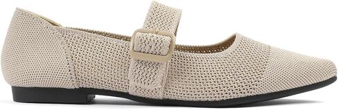 Semwiss Women's Mary Jane Flats Pointed Toe Ballet Flat Breathable Comfortable Dressy Casual Office Shoes with Adjustable Strap Design in Kuwait