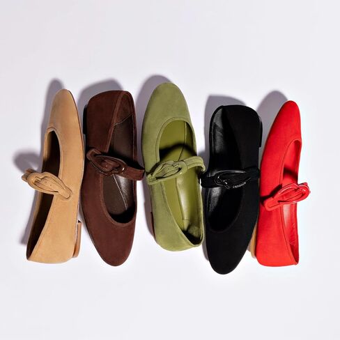 Larroudé Verona Ballet Flat في جلد الغزال البني in Saudi Arabia