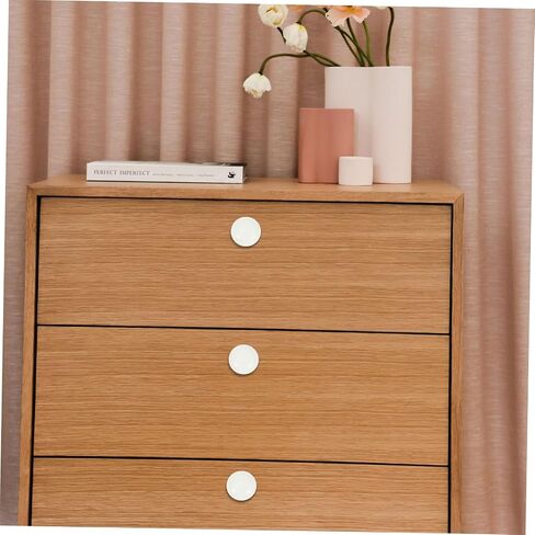 12pcs Elegant Round Wooden Handle Knobs Drawer Pulls Screw-in Cabinet Pull Handles for Kitchen Wardrobe Cupboard in Saudi Arabia
