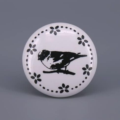 1x White Ceramic Drawer Knobs Children Door Handle Porcelain Cabinet Knobs Kid Dresser Knob Cute Cupboard Pull - (Color: H) in Saudi Arabia