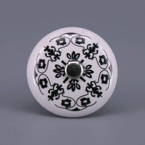 1x White Ceramic Drawer Knobs Children Door Handle Porcelain Cabinet Knobs Kid Dresser Knob Cute Cupboard Pull - (Color: H) in Saudi Arabia