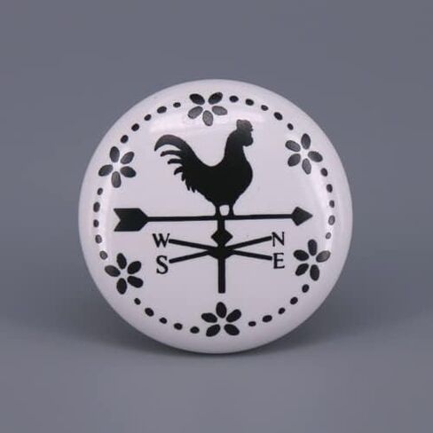 1x White Ceramic Drawer Knobs Children Door Handle Porcelain Cabinet Knobs Kid Dresser Knob Cute Cupboard Pull - (Color: H) in Saudi Arabia