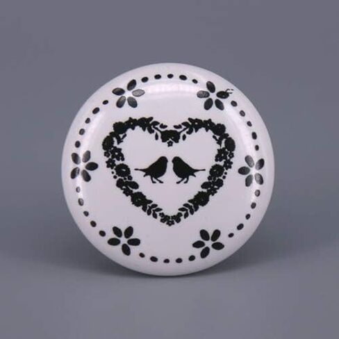 1x White Ceramic Drawer Knobs Children Door Handle Porcelain Cabinet Knobs Kid Dresser Knob Cute Cupboard Pull - (Color: H) in Saudi Arabia