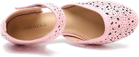 Women's Vintage Mary Janes Shoes Comfortable Oxford Cutout Low Kitten Heels Closed Toe Dressy Office Work Pumps in Saudi Arabia