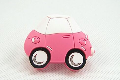 1x Decorative Drawers Pulls/Dresser Knobs/Chest Knobs for Kids and Nursery Rooms Safe Rubber material - (Color: Pink Flower) in Saudi Arabia