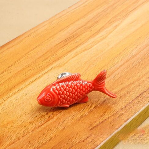 Children Drawer Knobs Fish Shape Ceramic Handles for Kids Room Kitchen Cabinet Handles Cupboard Knobs Furniture Hardware - (Color: B) in Saudi Arabia