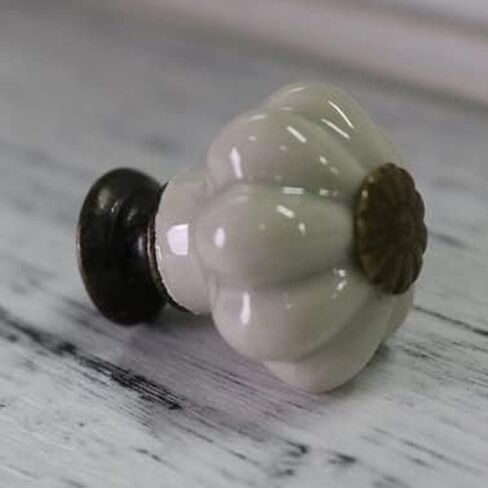 1pcs Cute Kid's Room White Black Ceramic Door Knob Cabinet Drawer Cupboard Kitchen Furniture Pull Handles - (Color: D flat base) in Saudi Arabia
