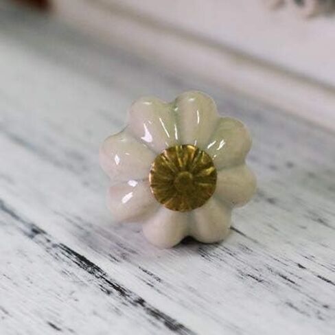 1pcs Cute Kid's Room White Black Ceramic Door Knob Cabinet Drawer Cupboard Kitchen Furniture Pull Handles - (Color: D flat base) in Saudi Arabia