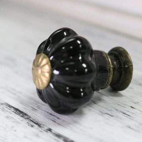 1pcs Cute Kid's Room White Black Ceramic Door Knob Cabinet Drawer Cupboard Kitchen Furniture Pull Handles - (Color: D flat base) in Saudi Arabia