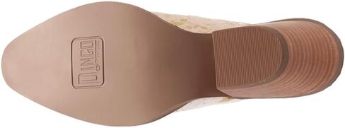 Dingo Womens Cash Cow Round Toe Slip on Mule أحذية غير رسمية منتصف الكعب 2-3 " - الذهب in Saudi Arabia