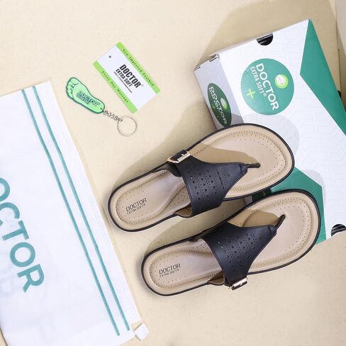 Womens Flat Memory Foam Slippers/Flip-Flops Fashion Stylish Casual Comfortable Diabetic Orthopedic Lightweight Synthetic Slip-on Sandals with Adjustable Buckle for Girls/Ladies D-609 in Saudi Arabia