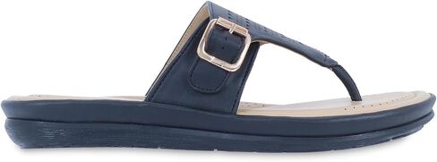 Womens Flat Memory Foam Slippers/Flip-Flops Fashion Stylish Casual Comfortable Diabetic Orthopedic Lightweight Synthetic Slip-on Sandals with Adjustable Buckle for Girls/Ladies D-609 in Saudi Arabia