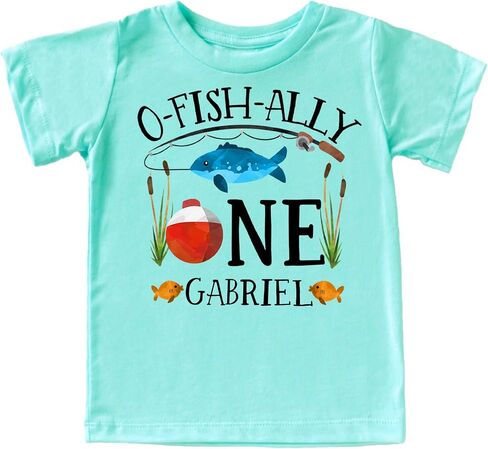 Custom Name Personalized O-Fishally One 1st Birthday Fishing Outfit for Baby Boys in Saudi Arabia