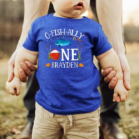 Custom Name Personalized O-Fishally One 1st Birthday Fishing Outfit for Baby Boys in Saudi Arabia