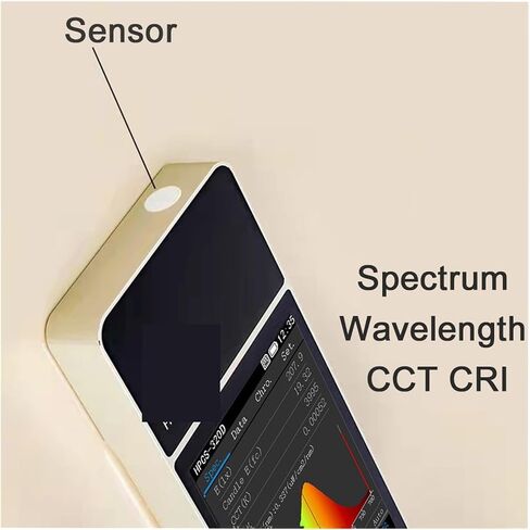 320 Spectrometer Lighting Led Tester Spectrum Lux Meter CCT CRI Metro LCD Display, high Accuracy(Top Sensor) in Saudi Arabia