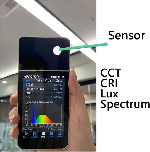 320 Spectrometer Lighting Led Tester Spectrum Lux Meter CCT CRI Metro LCD Display, high Accuracy(Top Sensor) in Saudi Arabia