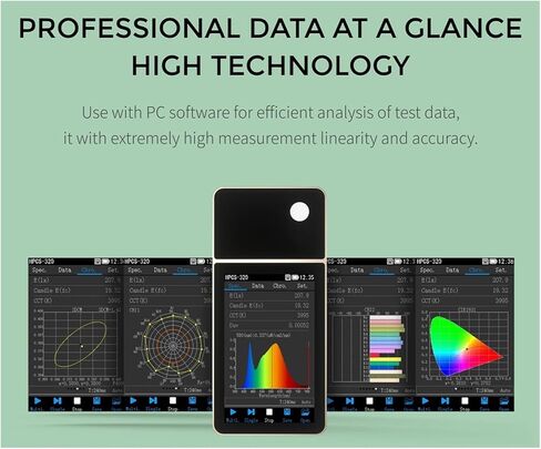 320 Spectrometer Lighting Led Tester Spectrum Lux Meter CCT CRI Metro LCD Display, high Accuracy(Top Sensor) in Saudi Arabia