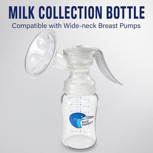 Multipurpose Anti-Colic Glass Baby Bottles with Slow Flow and Natural Flow Nipples, Breast Milk Collection and Storage Bottles, Wide-Neck Breast Pumps Compatible, 6-Pack (8oz) in Saudi Arabia