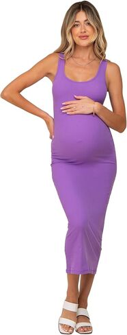 PinkBlush Ribbed Basic Maternity Maxi Dress in Kuwait
