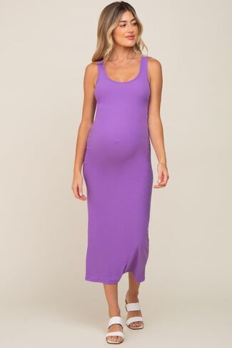 PinkBlush Ribbed Basic Maternity Maxi Dress in Kuwait