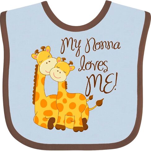 inktastic My Nonna Loves Me Baby Bib in Saudi Arabia