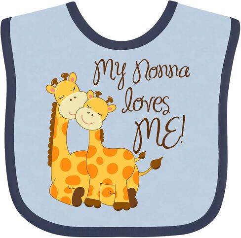 inktastic My Nonna Loves Me Baby Bib in Saudi Arabia