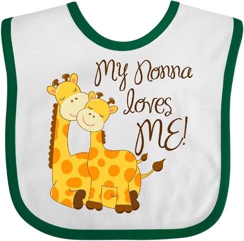inktastic My Nonna Loves Me Baby Bib in Saudi Arabia