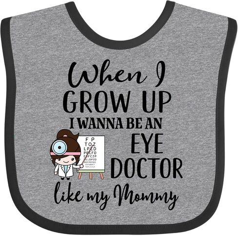 inktastic Future Eye Doctor Like Mommy Optometrist Baby Bib in Saudi Arabia