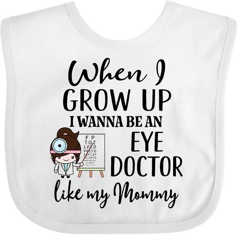 inktastic Future Eye Doctor Like Mommy Optometrist Baby Bib in Saudi Arabia