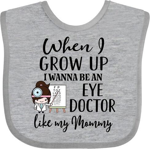 inktastic Future Eye Doctor Like Mommy Optometrist Baby Bib in Saudi Arabia
