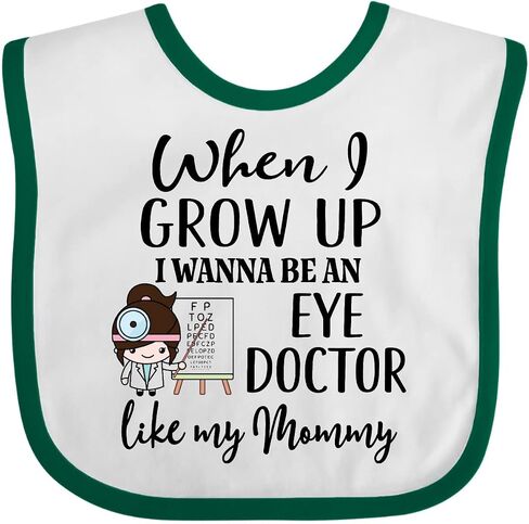 inktastic Future Eye Doctor Like Mommy Optometrist Baby Bib in Saudi Arabia