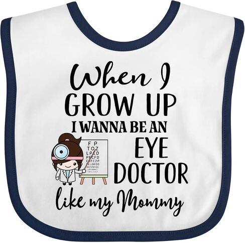 inktastic Future Eye Doctor Like Mommy Optometrist Baby Bib in Saudi Arabia