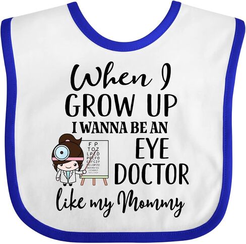 inktastic Future Eye Doctor Like Mommy Optometrist Baby Bib in Saudi Arabia