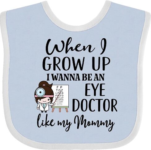 inktastic Future Eye Doctor Like Mommy Optometrist Baby Bib in Saudi Arabia