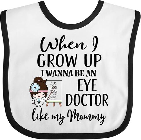 inktastic Future Eye Doctor Like Mommy Optometrist Baby Bib in Saudi Arabia