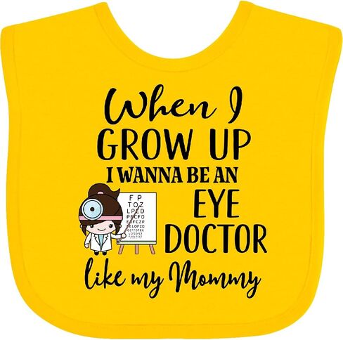 inktastic Future Eye Doctor Like Mommy Optometrist Baby Bib in Saudi Arabia