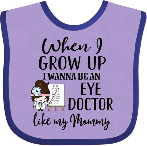 inktastic Future Eye Doctor Like Mommy Optometrist Baby Bib in Saudi Arabia