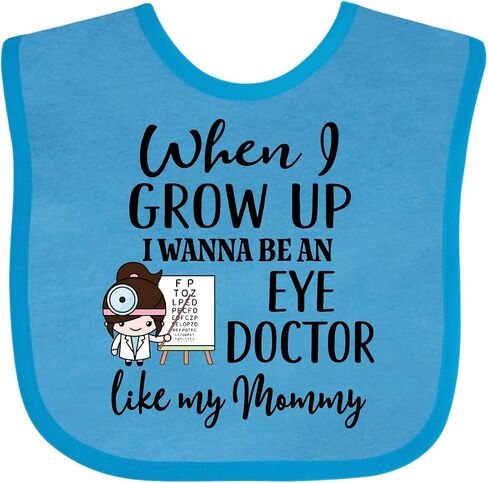 inktastic Future Eye Doctor Like Mommy Optometrist Baby Bib in Saudi Arabia