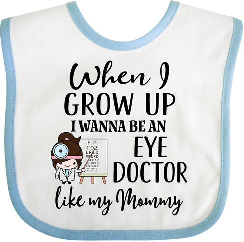 inktastic Future Eye Doctor Like Mommy Optometrist Baby Bib in Saudi Arabia