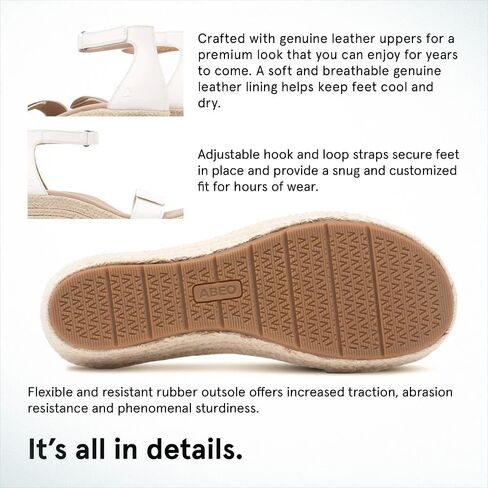 ABEO Riviera Ankle Sandals For Women | Arch Support Sandals Women's | Wedge Sandals For Women | Built-In Orthotic Insole in Saudi Arabia