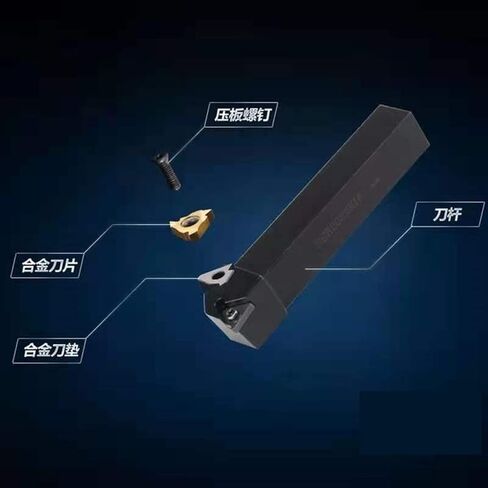 أداة تحول الخيط الخارجي 10pcs إدراج كربيد + 1PCS CNC أداة الأدوات الأجزاء الأجزاء مخرطة Dolunto (Ser1212H16 ، MMT16ER AG60 VP15TF) in Saudi Arabia