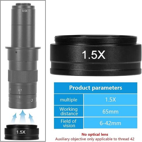 0.3x/0.5x /0.7x/ 1.5x/2x Barlow عدسة زجاجية أساسية ل 10A C-MOUNT MOID in Kuwait