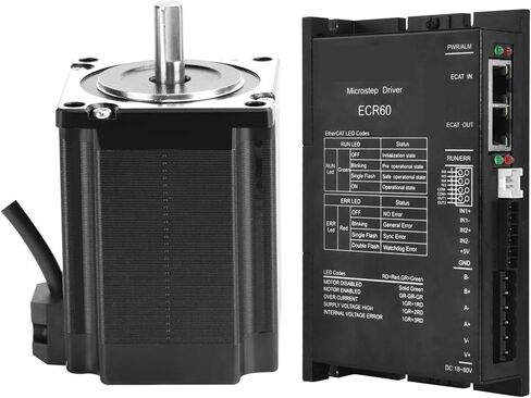 60mm 2 Phase 2.1Nm~4N.M Stepping 24 Open Loop Stepper Motor Set Computerized Numerical Control Stepper Motor Driver ECR60 Kit(4nm 60AM40 KIT) in Saudi Arabia