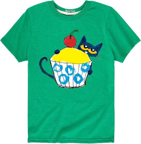 Pete the Cat - مع Big Cupcake - Toddler Short Sleeve T -Shirt in Saudi Arabia