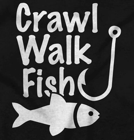Brisco Brands Crawl Walk Fish Hook Outdoor Lover Toddler Boy Girl T Shirt in Saudi Arabia