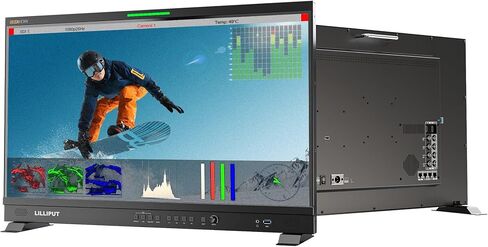 LILLLIPUT Q28-8K -28" 8K 12G-SDI Production Monitor 12G-SDI, 12G-SFP, HDMI 2.0 with Quad View, 3D-LUT, HDR, Gammas (Q28-8K-VBP-CC with V Mount Battery Plate+Carry on case) in Saudi Arabia